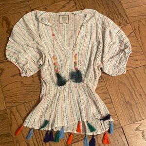 Designer Bell eat 2000 top w fringes